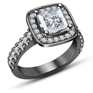 New black gold filled cz ring